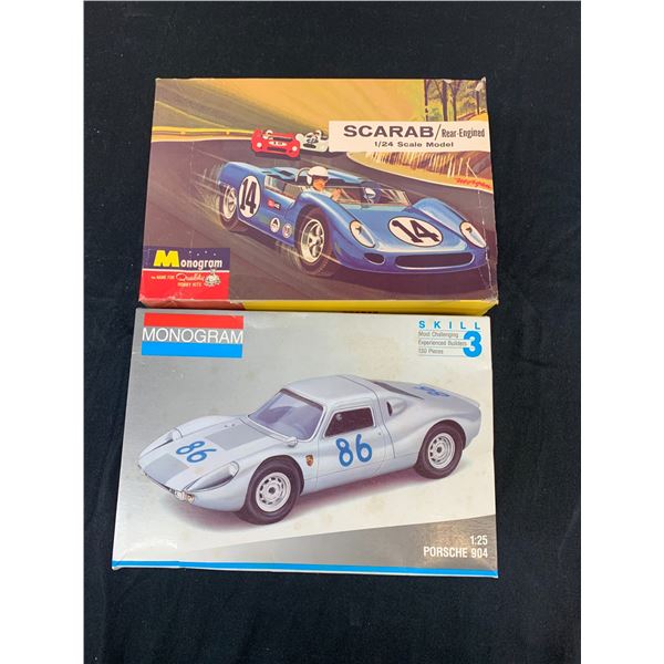 Lot of 2 Monogram Model Kits 1/24 Scale #PC124 and 1/25 Scale #2954