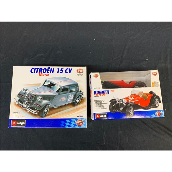 Lot of 2 Burago 1/24 Scale Model Kits #59380 and #5501