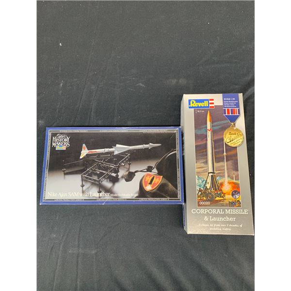Lot of 2 Revell Model Kits Corporal Missile & Launcher, Nike Ajax SAM with Launcher