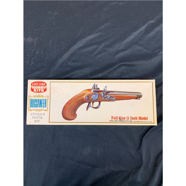 Life-Like Hobby Kits Full Size 11" Model Buccaneer Antique Pistol Plastic Model Kit