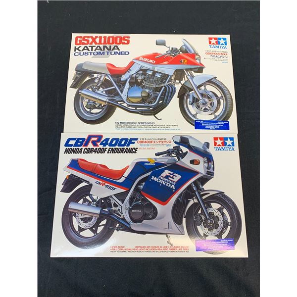 Lot of 2 Tamiya Motorcycle Model Kits #14039 and #14065