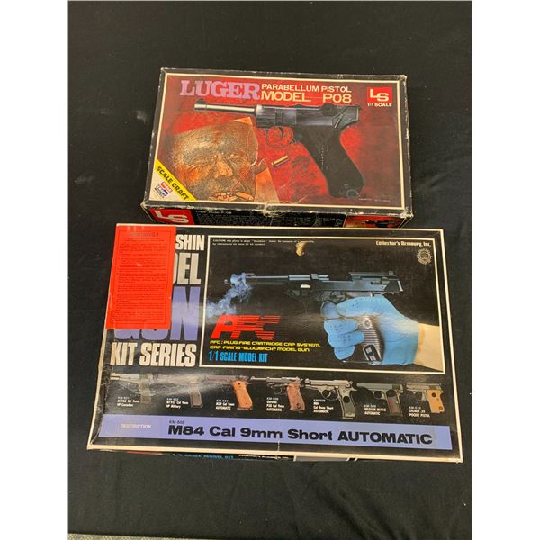 Lot of 2 1/1 Scale Luger Model #P08 and Marushin Model Kit Series