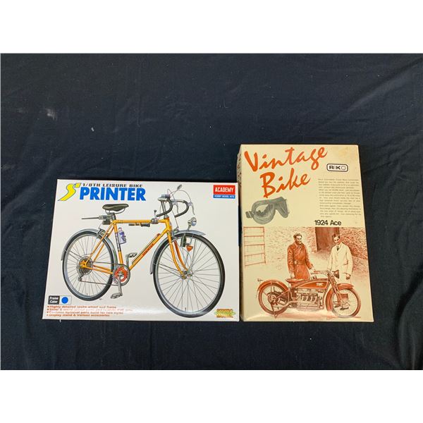 Lot of 2 Bike Model Kits RIKO 1924 Ace #G2-VB and Academy S'Printer 1/8 #1540