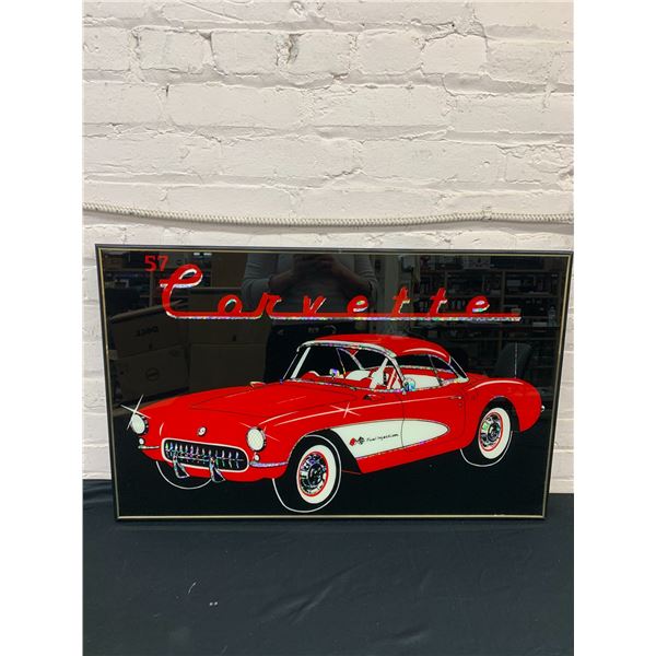 '57 Corvette Wall Decor Art Man Cave Retro Style 32" x 20"