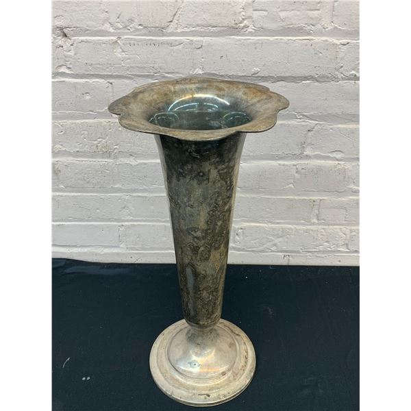 Large Silverplate Vase 17"