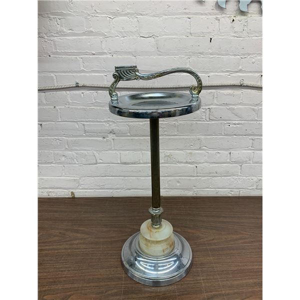 PAT 1954 Electrolite Canada Chrome and Glass Base Floor Standing Ash Tray