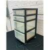 Image 1 : Plastic Rolling 3-Drawer Storage Cart