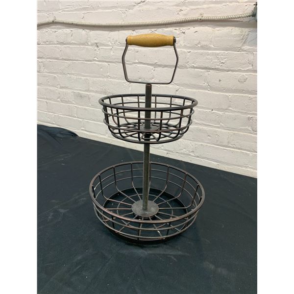 Metal 2-Tier Fruit Basket