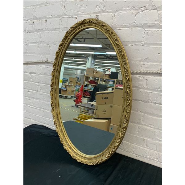 Artlight Vintage Ornate Gold Tone Framed Oval 20" x 32" Wall Mirror