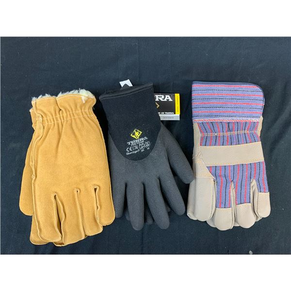 3 Pairs of Work Gloves