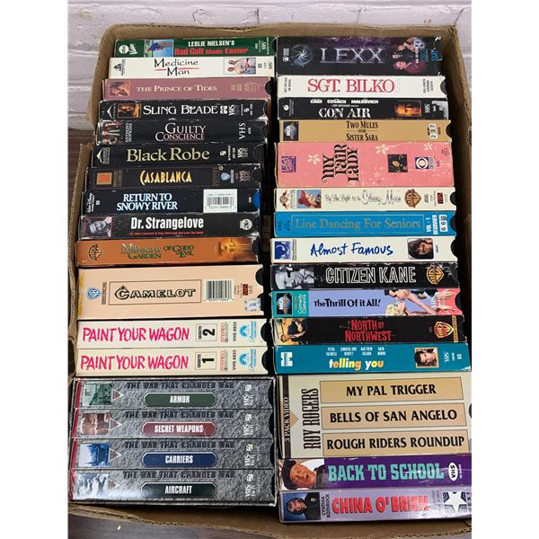 Lot of 60+ VHS Movies & Box Sets Roy Rogers, The War That Changed War, Dr Strangelove, etc