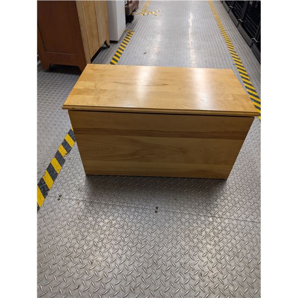 Blonde Wood Storage Trunk Made in Canada
