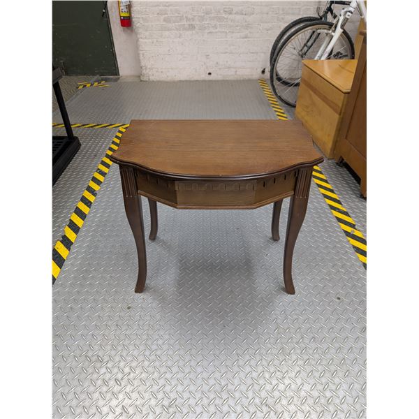 Demi Lune Style Side Table Wooden