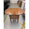 Image 1 : Drop Leaf End Table w/ 2 Drawers