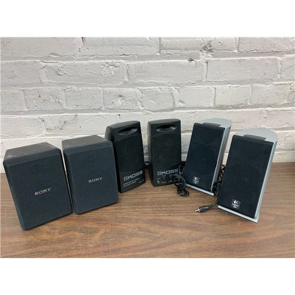 Lot of 3 Pairs of Computer Speakers