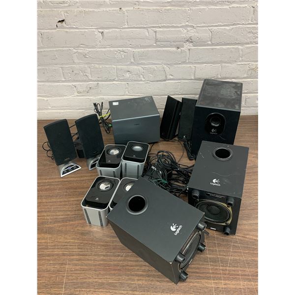 Lot of Logitech Speaker Sets Computer Audio Systems