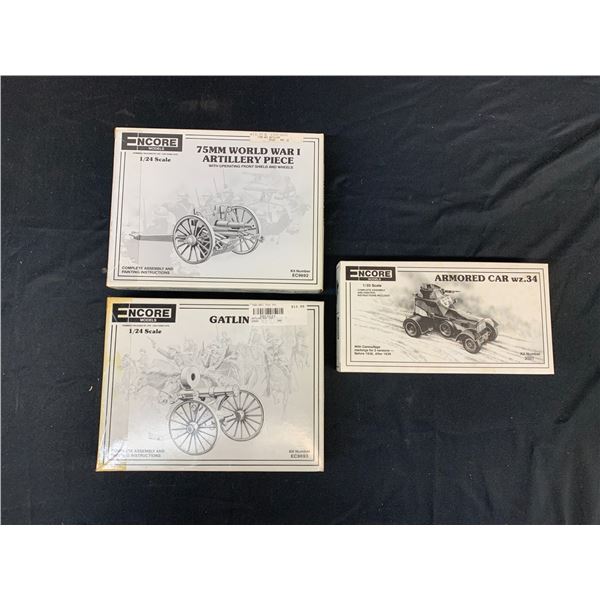 Lot of 3 Encore 1/35 Scale Model Kits #3501, #EC9693 and #EC9692