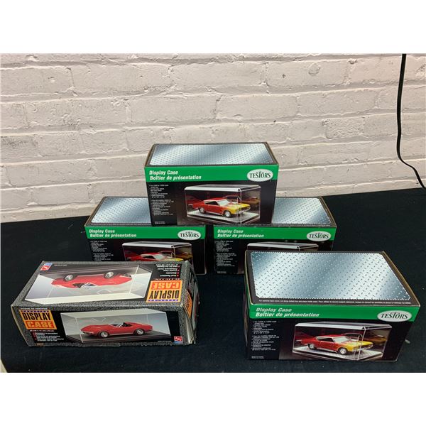 Box of 5 Testors Display Cases for 1/24 1/25 Scale Model Cars