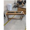 Image 1 : Glass Top Wooden Console Entryway Table