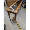 Image 2 : Glass Top Wooden Console Entryway Table