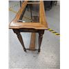 Image 3 : Glass Top Wooden Console Entryway Table