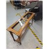 Image 4 : Glass Top Wooden Console Entryway Table