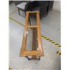 Image 5 : Glass Top Wooden Console Entryway Table