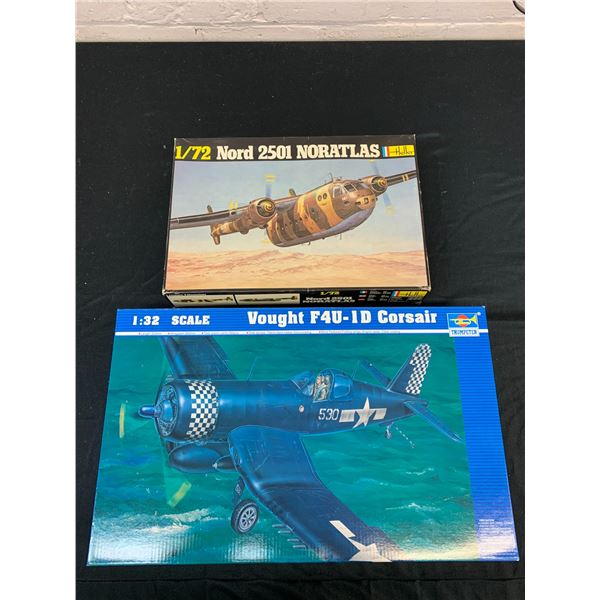 Lot of 2 1/72 Scale Heller Model Kit #350 and Trumpeter 1/32 Scale #02221