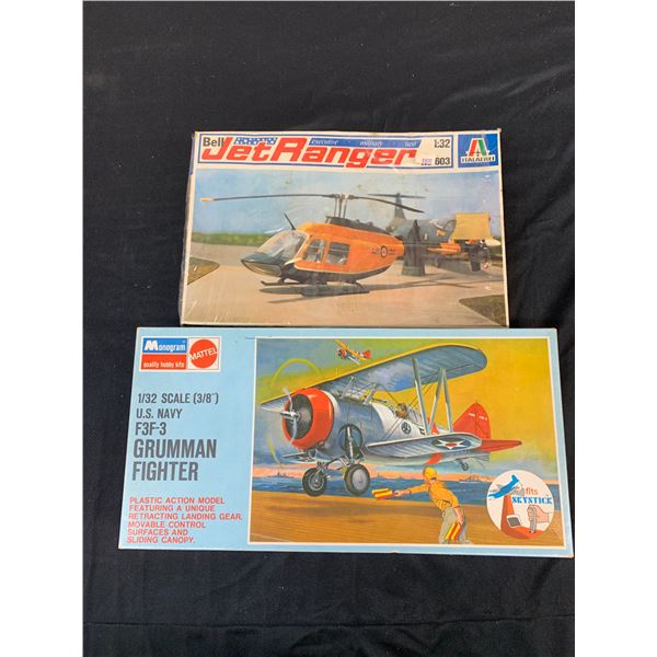 Lot of 2 Italeri #603 SEALED Jet Ranger and Monogram 1/32 Scale #6851 Model Kits