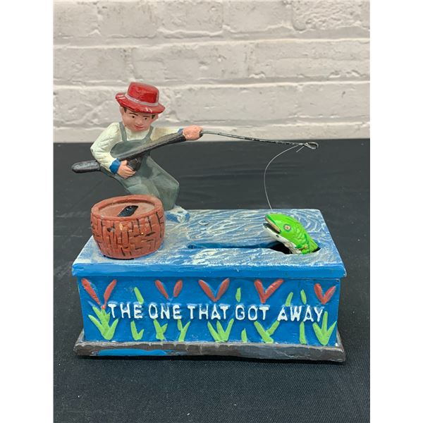 The One That Got Away Cast Iron Coin Bank
