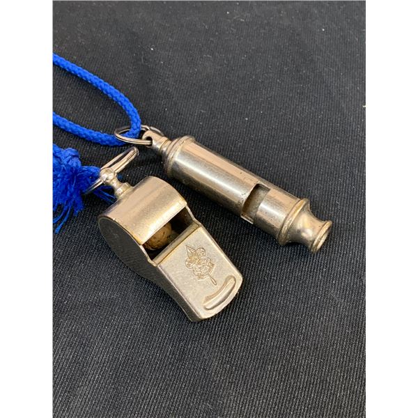 Pair of Scout Whistles / Safety Whistles