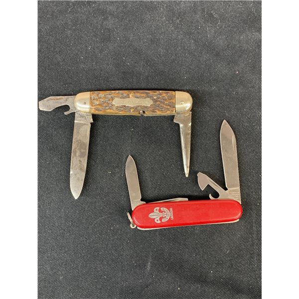 Lot of 2 Swiss Army Knives Boy Scouts, etc