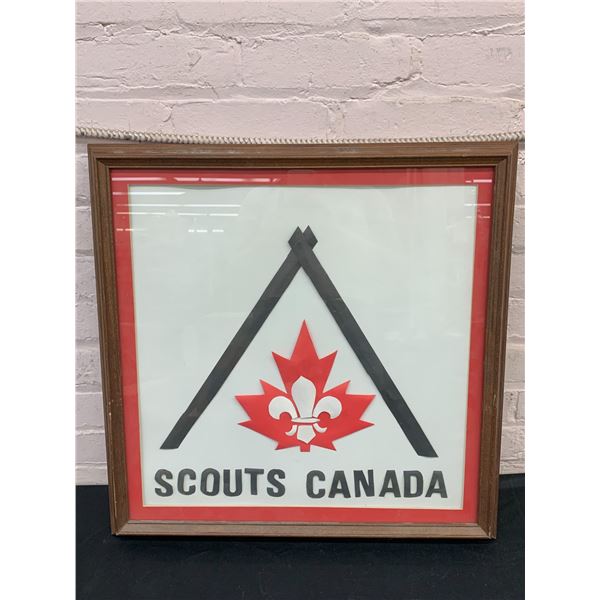 Framed Papercraft Scouts Tole Pictures Art Canada 22" x 22"