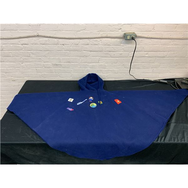 Large Blue Cape Shawl Scouts / Brownies w Patches and Hood