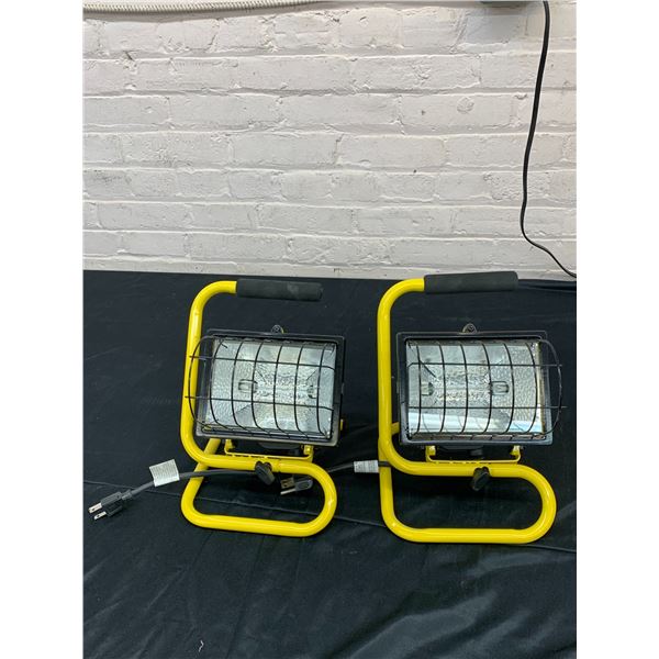 Lot of 2 Construction / Renovation Cage Lights