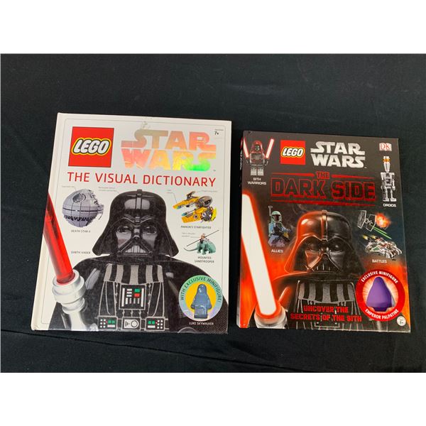 Lot of 2 LEGO 'The Dark Side' and 'The Visual Dictionary' Books (no minifigs)