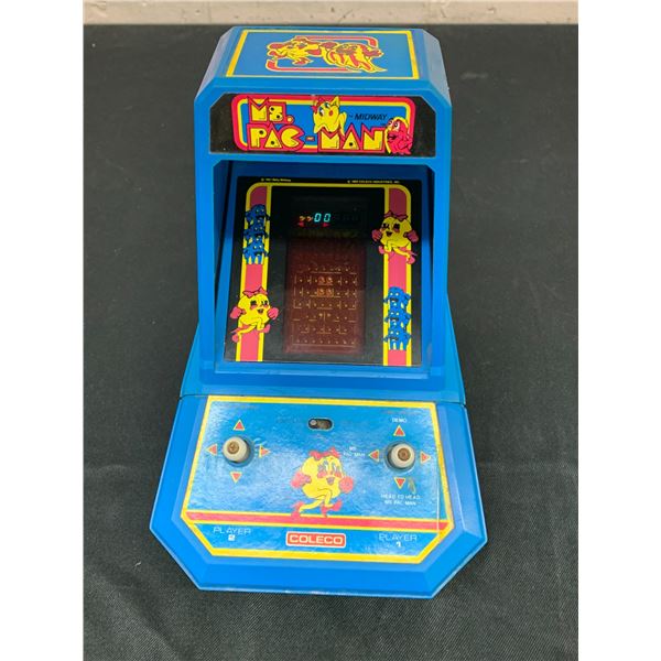 Vintage 1981 Coleco Ms. Pacman Tabletop Arcade Game *works*