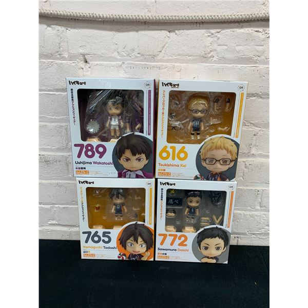 Lot of 4 Goodsmile Nendoroids Anime Poseable Chibi Figurines Haikyu!! #616, #765, #772, #789