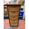 Image 1 : 5 Drawer Wicker Rattan Storage Drawers