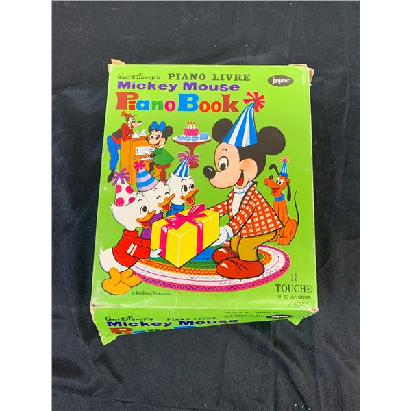 Mickey Mouse Piano Book Jaymar 10 Keys w Box
