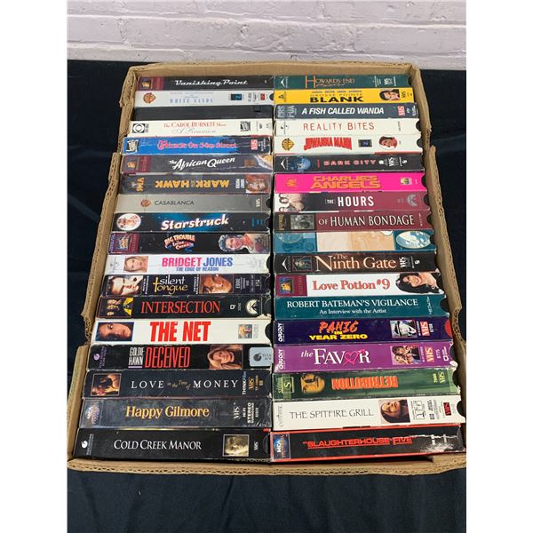Lot of approx 72 VHS Tapes Movies Various Titles & Genres