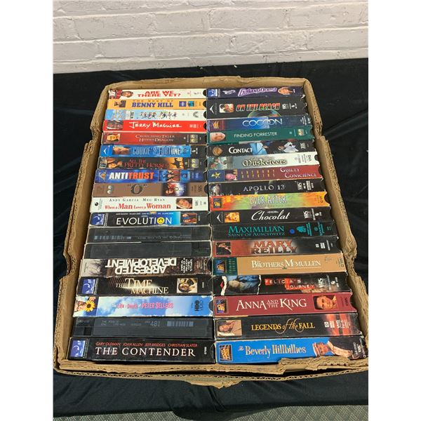Lot of approx 72 VHS Tapes Movies Various Titles & Genres