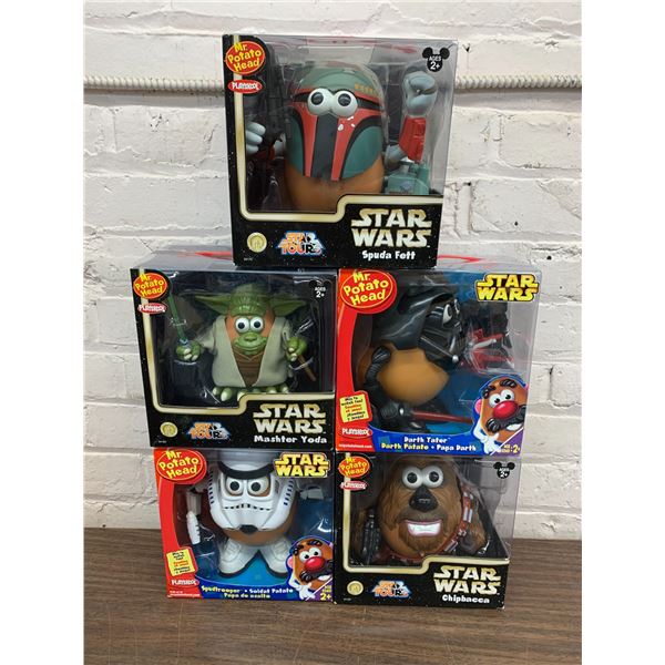 Lot of 5 Mr Potato Head Star Wars Action Figures Yoda, Darth Vader, Boba Fett, etc