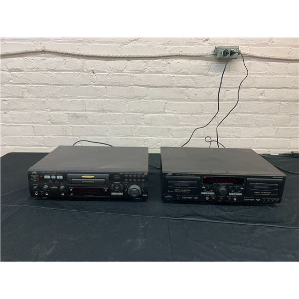 Lot of 2 JVC Video CD Player XL-SV22 and Double Cassette Deck TD-W718