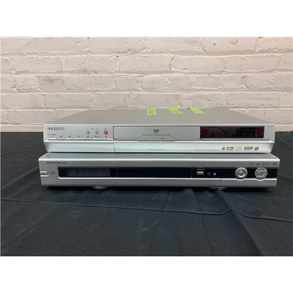Toshiba and Protron DVD Players DVD Video Recorder DR-4, w Remotes