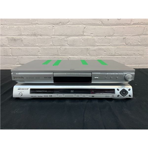 Lot of 2 DVD Players Panasonic DVD-S35 and Pioneer DV-588A