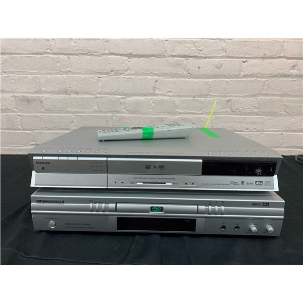 Lot of 2 DVD Players Toshiba RDXS32 and Electrohome EH8181 DVD Player