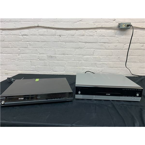 Lot of 2 Toshiba HD DVD Players HD-A1 and HD-A1 w Remotes