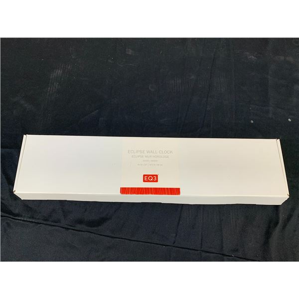 EQ3 Silver Eclipse Wall Clock w Box