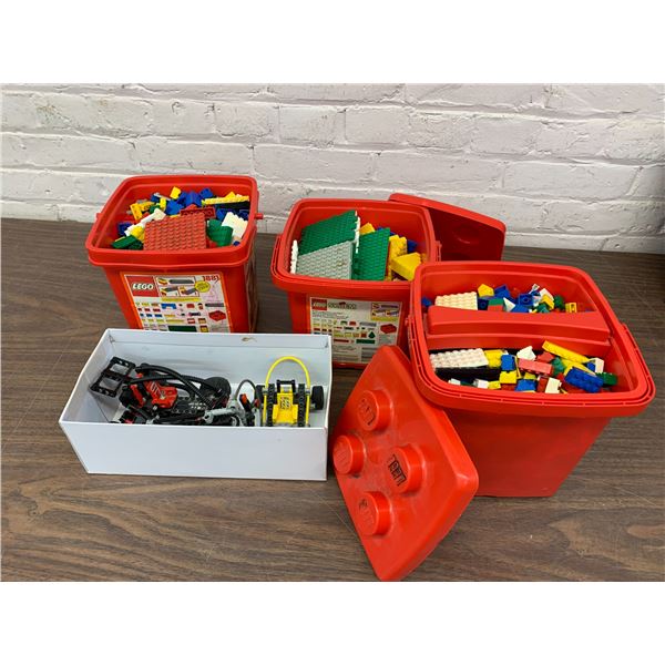 3 Containers Full of Vintage LEGO Bricks & Extras